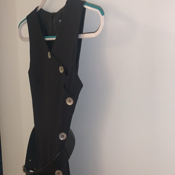 Choc Top Jumper/Romper.  Size Small.  Wide leg.  Black w oversized leg buttons - Picture 3 of 8